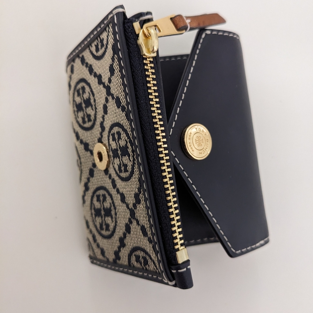 Tory Burch Black and Cream Wallet - Picture 12 of 14
